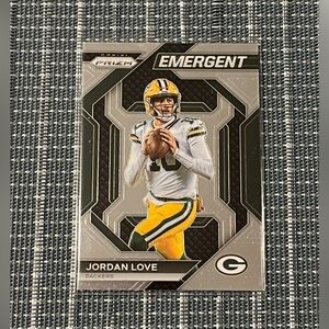 🌸 2023 Jordan Love Emergent Panini Prizm Football Sports Trading Card H-3